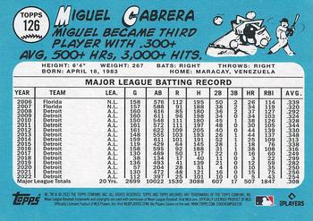 2023 Topps Archives #126 Miguel Cabrera Back