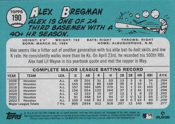 2023 Topps Archives #190 Alex Bregman Back