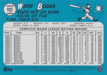 2023 Topps Archives #192 Wade Boggs Back