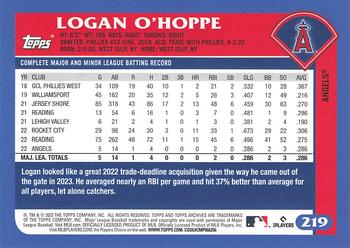 2023 Topps Archives #219 Logan O'Hoppe Back
