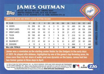 2023 Topps Archives #226 James Outman Back