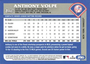 2023 Topps Archives #286 Anthony Volpe Back
