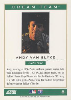 1994 Score - Dream Team #8 Andy Van Slyke Back