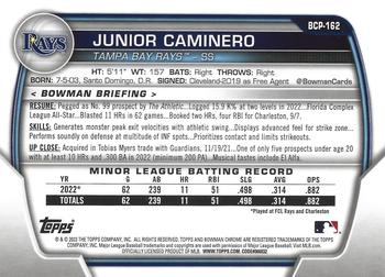 2023 Bowman Chrome - Chrome Prospects Mojo Refractor #BCP-162 Junior Caminero Back