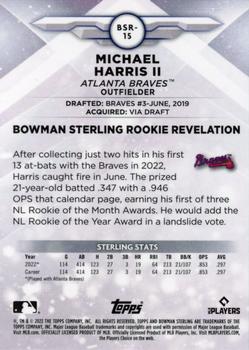 2023 Bowman Sterling #BSR-15 Michael Harris II Back