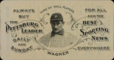 1904 Pittsburg Leader Honus Wagner Schedule #NNO Honus Wagner Front