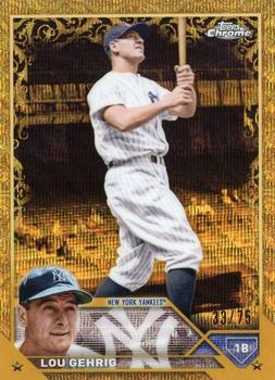2023 Topps Gilded Collection - Wave Gold Etch #121 Lou Gehrig Front