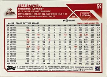 2023 Topps Gilded Collection - Mini-Diamond Gold Etch #59 Jeff Bagwell Back