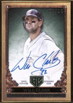 2023 Topps Gilded Collection - Gallery of Gold Autographs Emerald #GOG-WC Will Clark Front