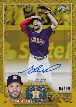 2023 Topps Gilded Collection - Chrome Gold Etch Autographs #CGA-JAL Jose Altuve Front