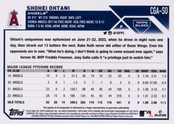 2023 Topps Gilded Collection - Chrome Gold Etch Autographs SuperFractor #CGA-SO Shohei Ohtani Back