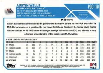 2023 Topps Pro Debut - Chrome #PDC-10 Austin Wells Back