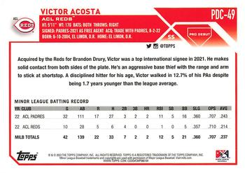 2023 Topps Pro Debut - Chrome #PDC-49 Victor Acosta Back