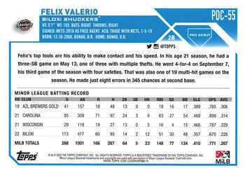 2023 Topps Pro Debut - Chrome #PDC-55 Felix Valerio Back