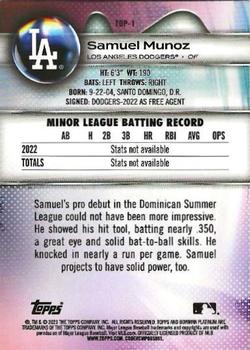 2023 Bowman Platinum - Top Prospects #TOP-1 Samuel Munoz Back