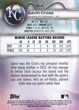 2023 Bowman Platinum - Top Prospects #TOP-81 Gavin Cross Back