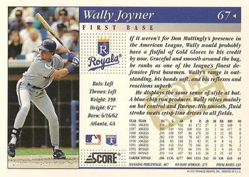 1994 Score - Gold Rush #67 Wally Joyner Back