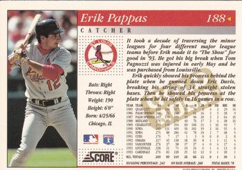 1994 Score - Gold Rush #188 Erik Pappas Back