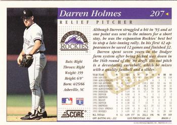 1994 Score - Gold Rush #207 Darren Holmes Back