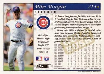 1994 Score - Gold Rush #214 Mike Morgan Back