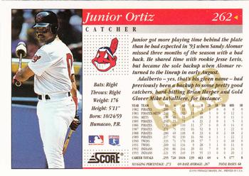 1994 Score - Gold Rush #262 Junior Ortiz Back