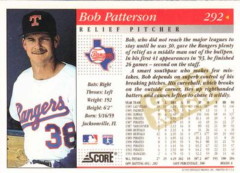 1994 Score - Gold Rush #292 Bob Patterson Back