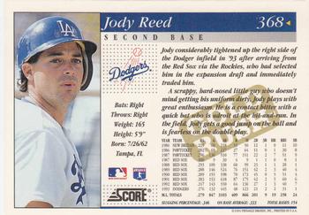 1994 Score - Gold Rush #368 Jody Reed Back