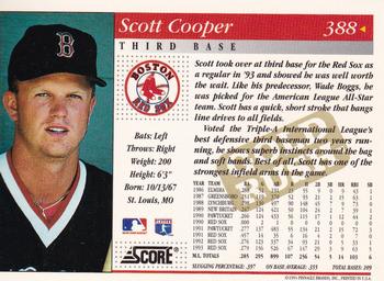 1994 Score - Gold Rush #388 Scott Cooper Back