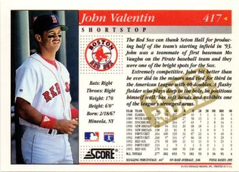 1994 Score - Gold Rush #417 John Valentin Back