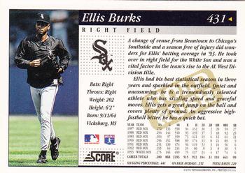 1994 Score - Gold Rush #431 Ellis Burks Back