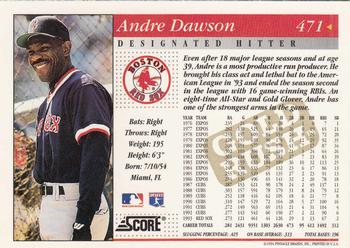 1994 Score - Gold Rush #471 Andre Dawson Back