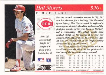 1994 Score - Gold Rush #526 Hal Morris Back