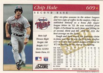 1994 Score - Gold Rush #609 Chip Hale Back
