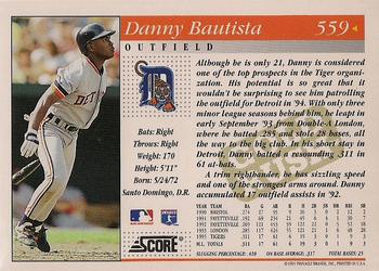 1994 Score - Gold Rush #559 Danny Bautista Back
