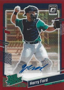 2023 Donruss - Optic Rated Prospects Signatures Red #RPS-HF Harry Ford Front