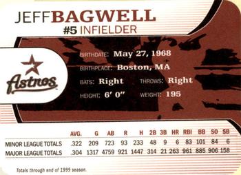 2000 Nabisco Albertson's Houston Astros #NNO Jeff Bagwell Back