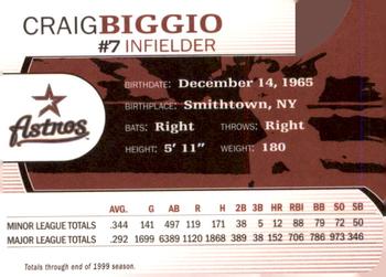 2000 Nabisco Albertson's Houston Astros #NNO Craig Biggio Back