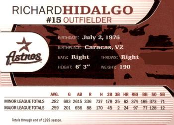 2000 Nabisco Albertson's Houston Astros #NNO Richard Hidalgo Back