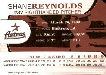 2000 Nabisco Albertson's Houston Astros #NNO Shane Reynolds Back