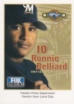 2001 Milwaukee Brewers Police - Franklin Police Department, Franklin Noon Lions Club #NNO Ronnie Belliard Front