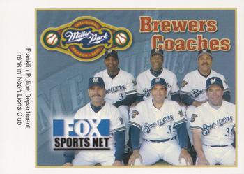 2001 Milwaukee Brewers Police - Franklin Police Department, Franklin Noon Lions Club #NNO Brewers Coaches Front