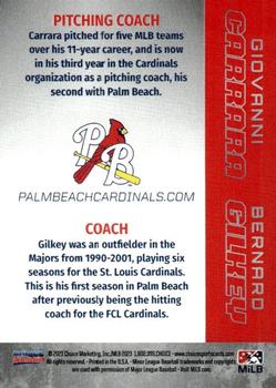 2023 Choice Palm Beach Cardinals #NNO Giovanni Carrara / Bernard Gilkey Back