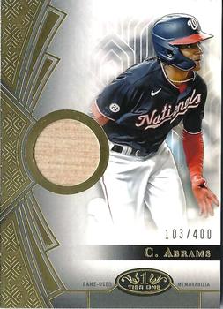 2023 Topps Tier One - Tier One Relics (Design A) #T1R-CA CJ Abrams Front