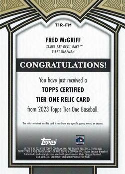 2023 Topps Tier One - Tier One Relics (Design A) #T1R-FM Fred McGriff Back