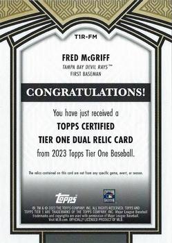 2023 Topps Tier One - Tier One Relics (Design A) Dual Patch #T1R-FM Fred McGriff Back