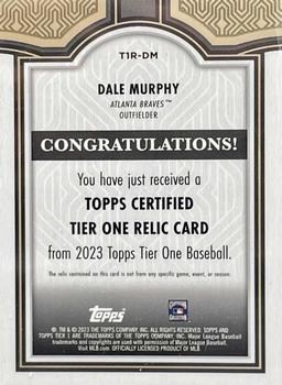 2023 Topps Tier One - Tier One Relics (Design B) #T1R-DM Dale Murphy Back
