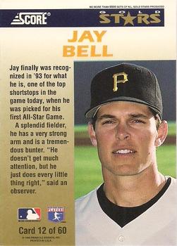 1994 Score - Gold Stars #12 Jay Bell Back
