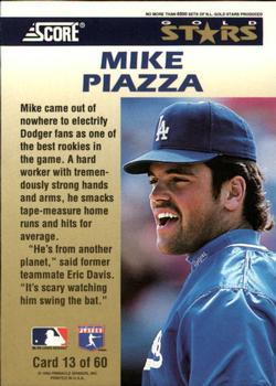 1994 Score - Gold Stars #13 Mike Piazza Back