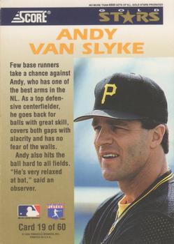 1994 Score - Gold Stars #19 Andy Van Slyke Back
