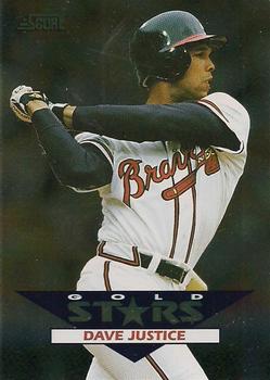 1994 Score - Gold Stars #24 Dave Justice Front